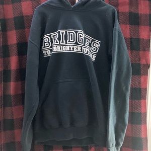 A medium black hoodie